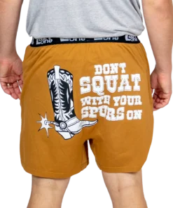 'Lazy One' Men's Don't Squat W/Spurs - Gold