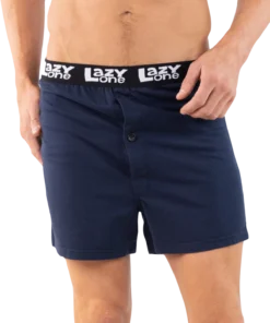 'Lazy One' Men's Butt Quack Boxer - Navy