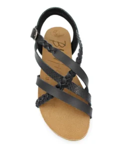 'Blowfish Malibu' Women's Maddi Sandal - Black Amazon Rawhide