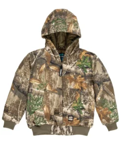 'Berne' Youth Washed Hooded Jacket - Realtree Edge Kids