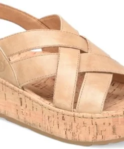 BORN SHOE COMPANY 'Born' Women's Shona Platform Sandal - Natural (sabbia)