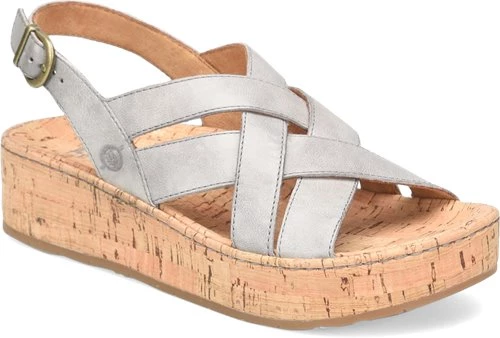 BORN SHOE COMPANY 'Born' Women's Shona Platform Sandal - Grey (cenere) 3 BORN SHOE COMPANY 'Born' Women's Shona Platform Sandal - Grey (cenere)