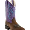 'Old West' Children's 8" Girls' Purple Western - Brown / Purple Kids