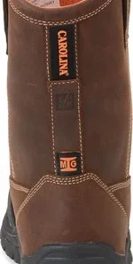 'Carolina' Men's Comp Toe Pull-On Metguard - Dark Tan / Black