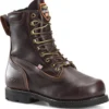 'Carolina' Men's 8” INT 2.O EH MET Broad Toe Winged Boot - Brown