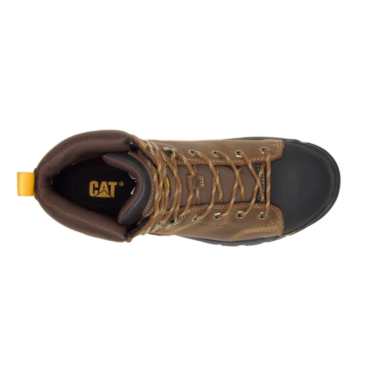 'Caterpillar' Women's 6" Wellspring WP, Met Guard, EH, Steel Toe - Brown / Black 6 'Caterpillar' Women's 6" Wellspring WP, Met Guard, EH, Steel Toe - Brown / Black