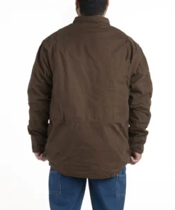 'Berne' Men's Flex180 Washed Chore Coat - Bark
