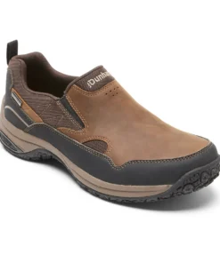 Dunham Footwear 'Dunham' Men's Cloud Plus WP Slip On - Brown Leather 10 Dunham Footwear 'Dunham' Men's Cloud Plus WP Slip On - Brown Leather