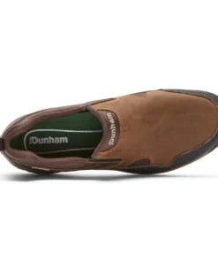 Dunham Footwear 'Dunham' Men's Cloud Plus WP Slip On - Brown Leather