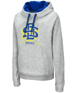 Colosseum 'SDSU' Women's Lily Funnel Neck - Grey / Blue / Yellow