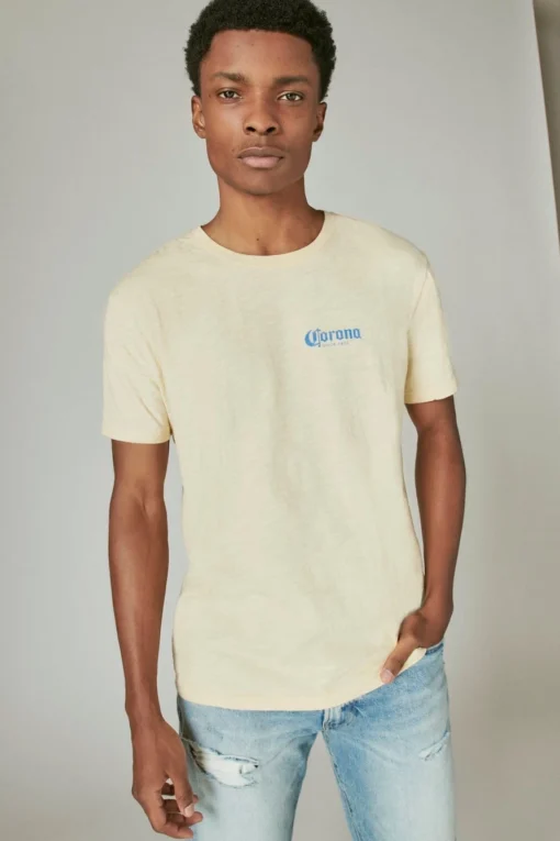 Lucky Brand Jeans 'Lucky Brand' Men's Corona Graphic Tee - Banana Crepe Brands