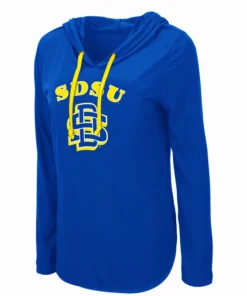 Colosseum 'SDSU' Women's My Lover Hooded Tee - Blue / Yellow