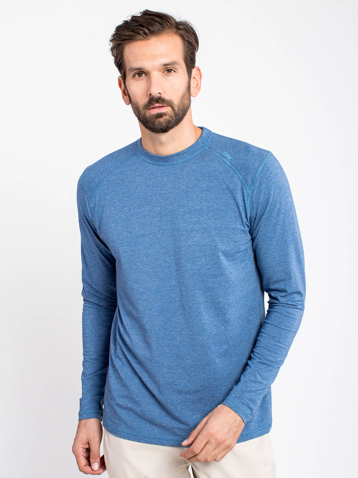 TASC Performance 'TASC' Men's Carrollton Bamboo Tee - Indigo Heather 3 TASC Performance 'TASC' Men's Carrollton Bamboo Tee - Indigo Heather