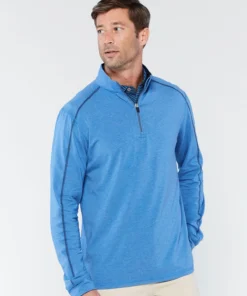 TASC Performance 'TASC' Men's Carrollton 1/4 Zip Tee - Riverside Heather