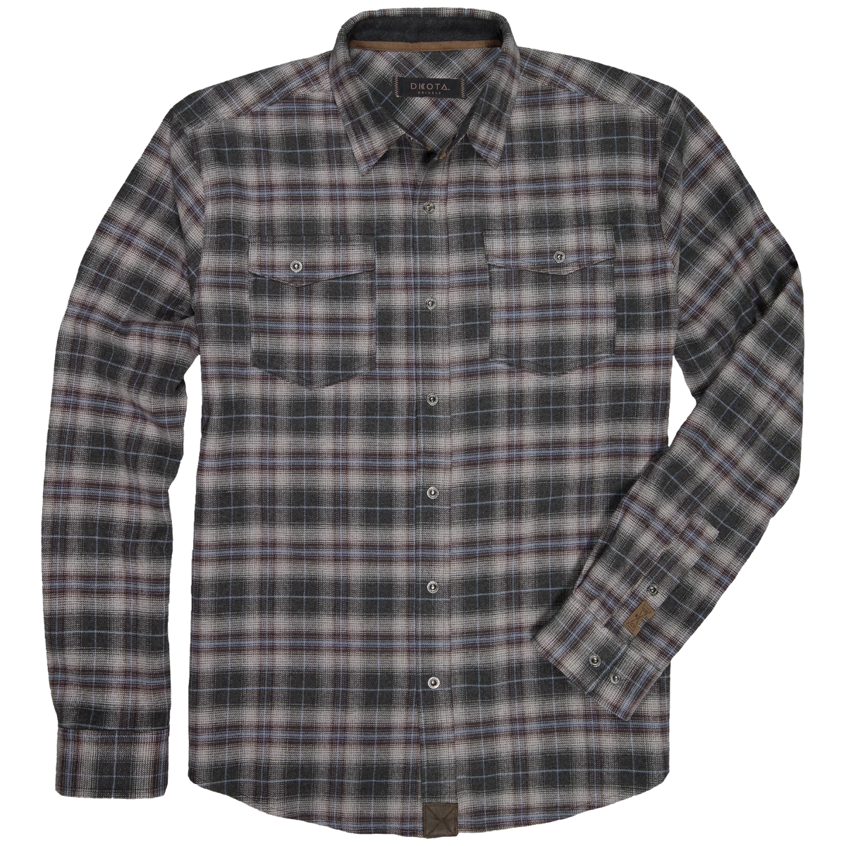'Dakota Grizzly' Men's Riley Snap Front Flannel - Shadow 3 'Dakota Grizzly' Men's Riley Snap Front Flannel - Shadow