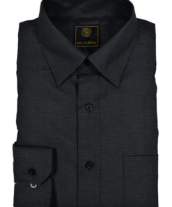 FX Fusion 'F/X Fusion' Men's LS Micro Dot Tonal Solid - Silver