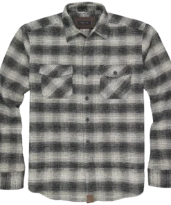 'Dakota Grizzly' Men's Briggs Flannel Button Down - Ivory
