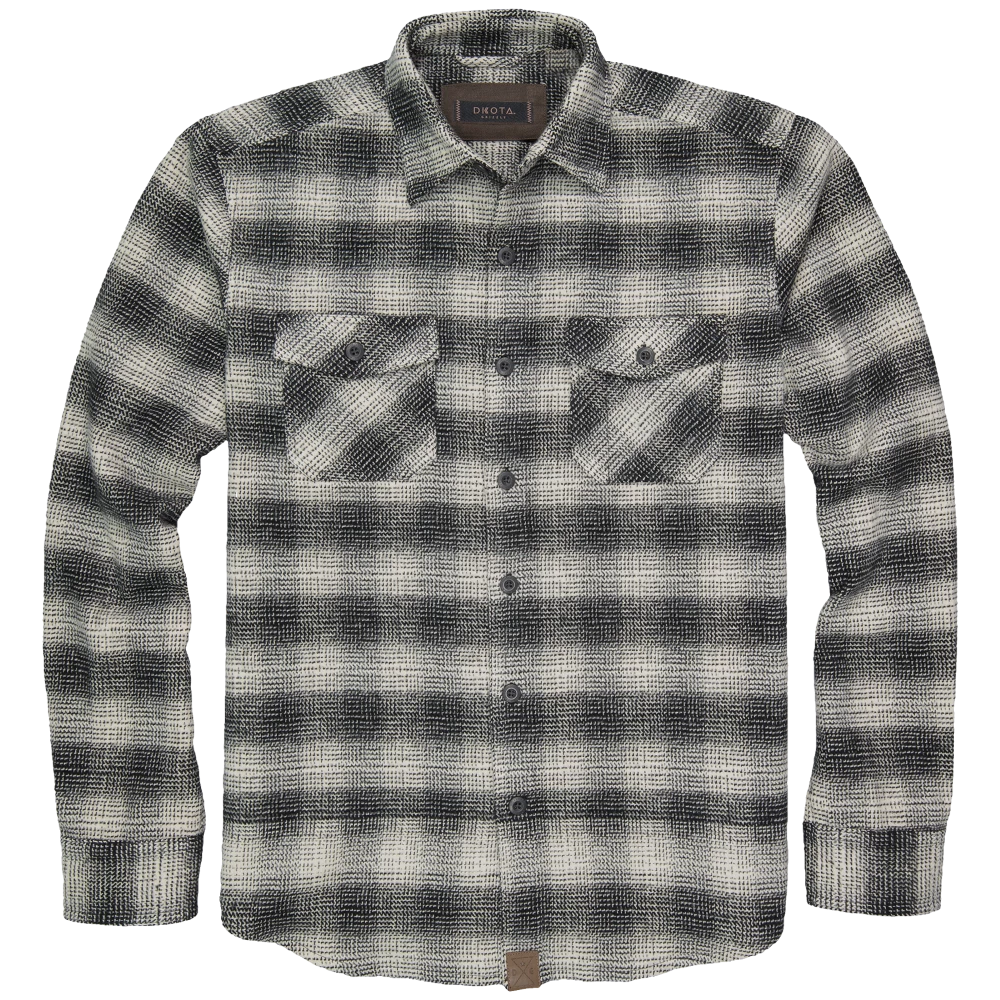 'Dakota Grizzly' Men's Briggs Flannel Button Down - Ivory 3 'Dakota Grizzly' Men's Briggs Flannel Button Down - Ivory