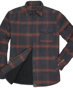 'Dakota Grizzly' Men's Wade Zip/Button Front Shirt Jacket - Copper Shadow