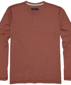 'Dakota Grizzly' Men's Hendrix Jersey Henley Shirt - Clay