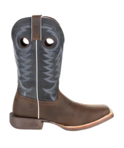 'Durango' Men's 12" Rebel Pro™ Denim Blue Western Square Toe - Brown / Denim