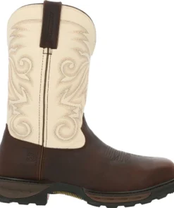 Durango 'Durnago' Men's 11" Maverick XP WP Comp Toe Western Work Boot - CHOCOLATE / WHITE
