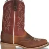 'Double H' Men's 11" Caleb Domestic Boot - Tan / Burgundy