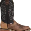 'Double H' Men's 12" Grissom SR Square Toe I.C.E. ™ Roper - Kenia Cognac / Summer Tan / Black