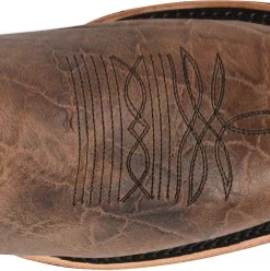 'Double H' Men's 12" Grissom SR Square Toe I.C.E. ™ Roper - Kenia Cognac / Summer Tan / Black