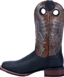 Dan Post Boot Co 'Dan Post' Men's 11" Deuce Western Wide Square Toe - Black / Brown 15 Dan Post Boot Co 'Dan Post' Men's 11