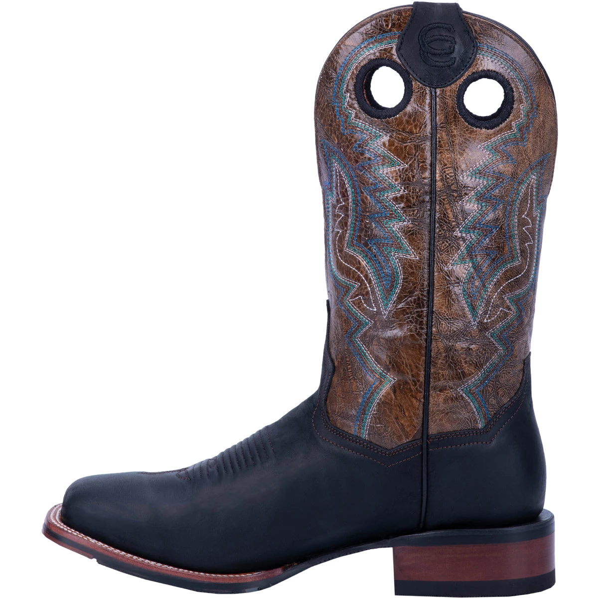 Dan Post Boot Co 'Dan Post' Men's 11" Deuce Western Wide Square Toe - Black / Brown 9 Dan Post Boot Co 'Dan Post' Men's 11" Deuce Western Wide Square Toe - Black / Brown
