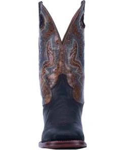 Dan Post Boot Co 'Dan Post' Men's 11" Deuce Western Wide Square Toe - Black / Brown 13 Dan Post Boot Co 'Dan Post' Men's 11