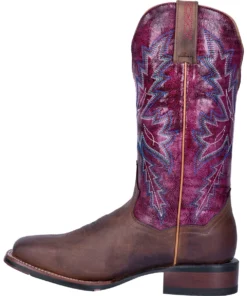 Dan Post Boot Co 'Dan Post' Women's 12" Pasadena Western Square Toe - Tan / Purple 15 Dan Post Boot Co 'Dan Post' Women's 12