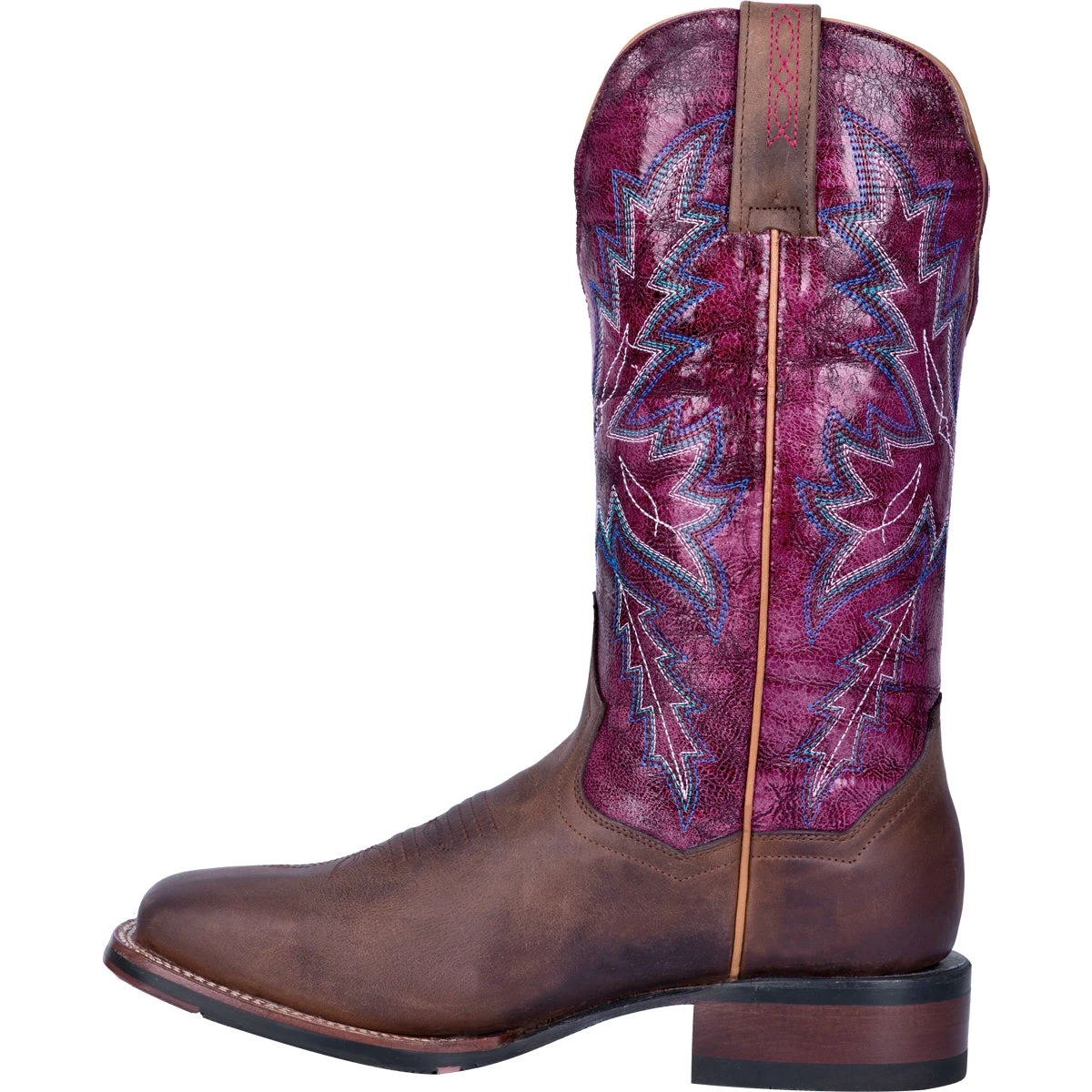 Dan Post Boot Co 'Dan Post' Women's 12" Pasadena Western Square Toe - Tan / Purple 9 Dan Post Boot Co 'Dan Post' Women's 12" Pasadena Western Square Toe - Tan / Purple