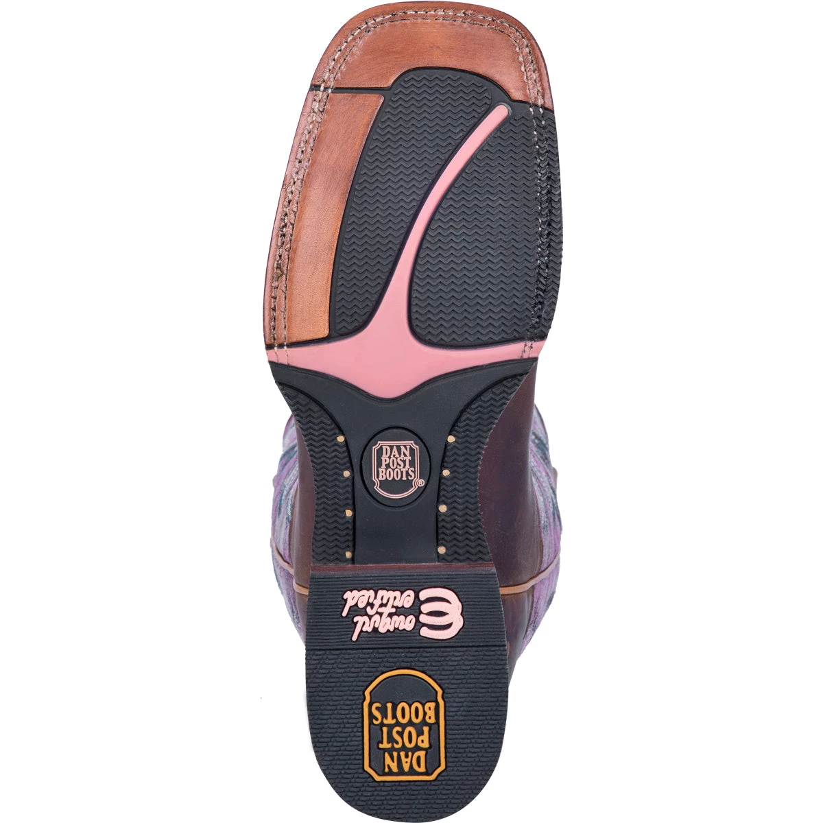 Dan Post Boot Co 'Dan Post' Women's 12" Pasadena Western Square Toe - Tan / Purple 6 Dan Post Boot Co 'Dan Post' Women's 12" Pasadena Western Square Toe - Tan / Purple