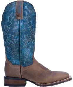 Dan Post Boot Co 'Dan Post' Women's 12" Pasadena Western Square Toe - Sand / Blue