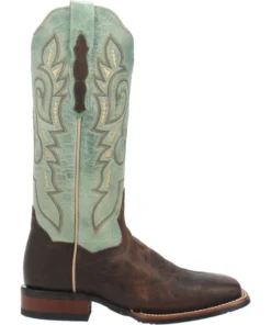 Dan Post Boot Co 'Dan Post' Women's 13" Malani Square Toe - Chocolate / Mint