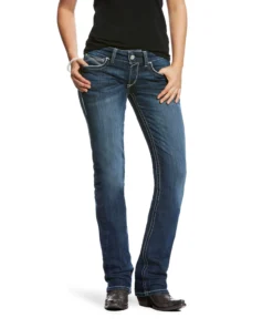 'Ariat' Women's R.E.A.L. Ivy Dresden Mid Rise Straight Leg - Dark Wash