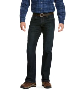 'Ariat' Men's Rebar M4 Low Rise Stackable Straight Leg - Blackstone