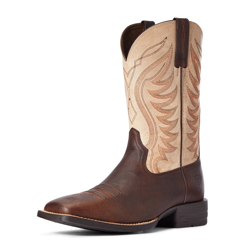 'Ariat' Men's 11" Amos Western Square Toe - Brown / Tan 7 'Ariat' Men's 11" Amos Western Square Toe - Brown / Tan