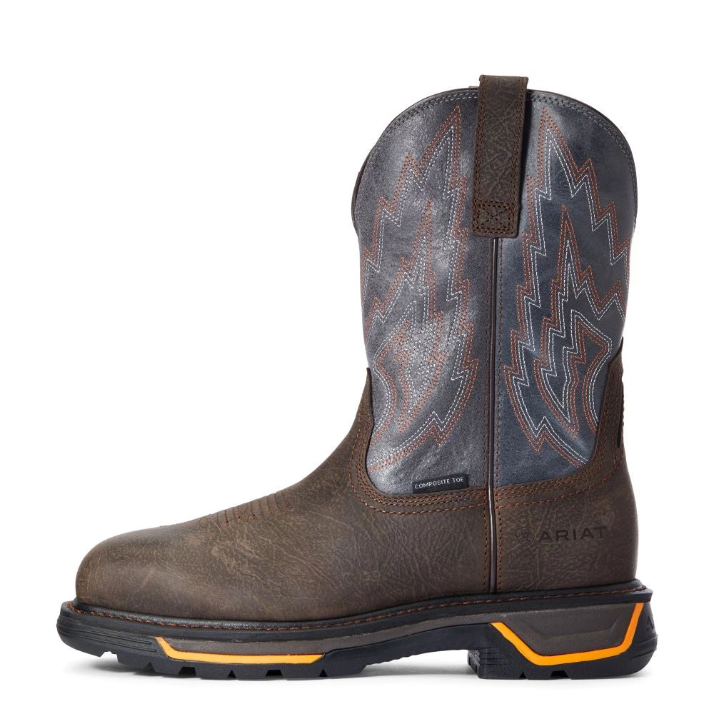 'Ariat' Men's 11" Western Big Rig EH Comp Toe - Iron Coffee / Slate 3 'Ariat' Men's 11" Western Big Rig EH Comp Toe - Iron Coffee / Slate