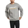 'Ariat' Men's Rebar Workman Logo Sweatshirt - Heather Grey 1 'Ariat' Men's Rebar Workman Logo Sweatshirt - Heather Grey