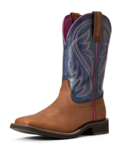 'Ariat' Women's 10" Azalea Western Square Toe - Blue / Brown