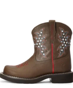 Kids 'Ariat' Youth 6" Cowpoke Fatbaby Western - Dark Brown