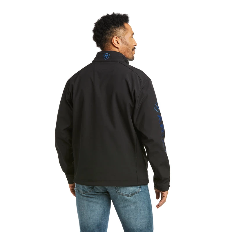 'Ariat' Men's Logo 2.0 Softshell Jacket - Black / Cobalt 5 'Ariat' Men's Logo 2.0 Softshell Jacket - Black / Cobalt