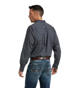 'Ariat' Men's Byrum Stretch Classic Fit Button Down - Hemlock