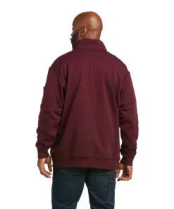 'Ariat' Men's Rebar Overtime Sweater - Malbec