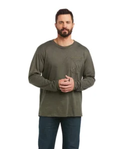 'Ariat' Men's Rebar Workman Alloy Flag T-Shirt - Sage Heather 7 'Ariat' Men's Rebar Workman Alloy Flag T-Shirt - Sage Heather