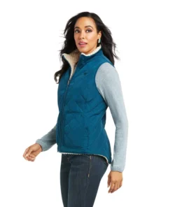 'Ariat' Women's R.E.A.L. Reversible Dilon Vest - Eurasian Teal