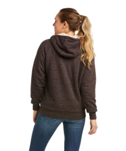 'Ariat' Women's R.E.A.L. Sherpa Full Zip Hoodie - Chocovine